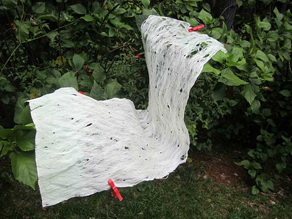 white tapa with invisible paint