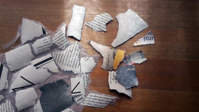 newspaper scraps