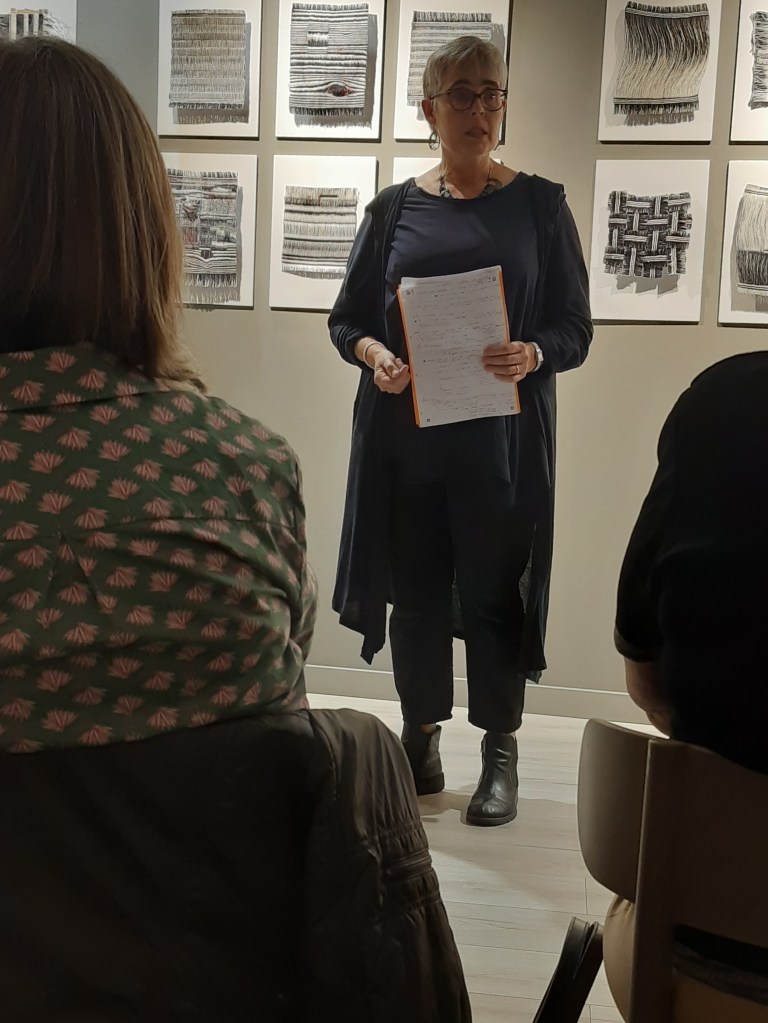 Anna Champeney explaining her work